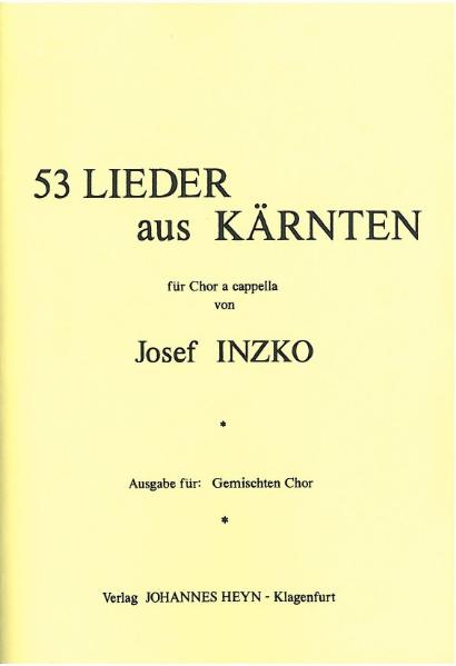 53 Lider aus Kärnten, Ausgabe für gemischten Chor - Cover