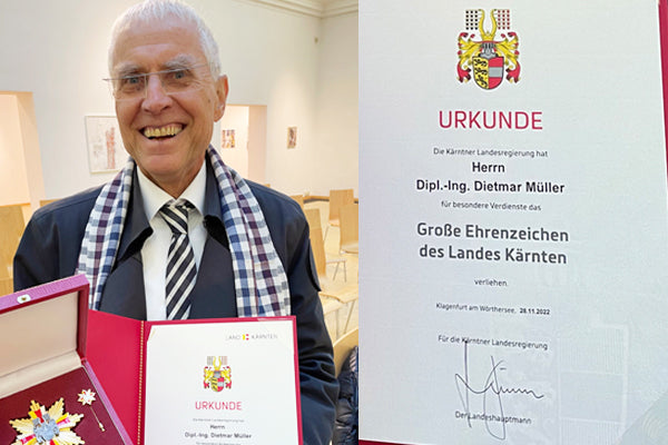 Dietmar Müller erhält Großes Ehrenzeichen. Foto: Martin Siepmann