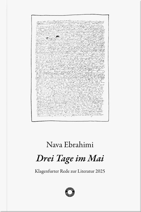 Cover "Drei Tage im Mai", Klagenfurter Rede 2025 von Nava Ebrahimi