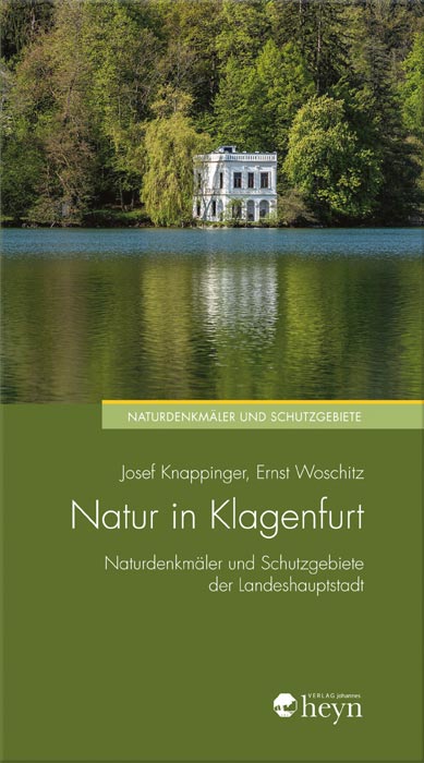 Buchcover Natur in Klagenfurt, Klassizistisches weißes Haus am Seeufer, umgeben von Wald