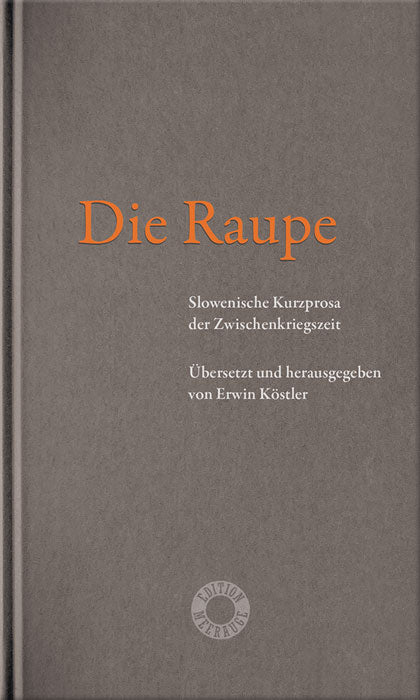 Cuchcover &quot;Die Raupe&quot;, grau mit orange geprägtem Titel