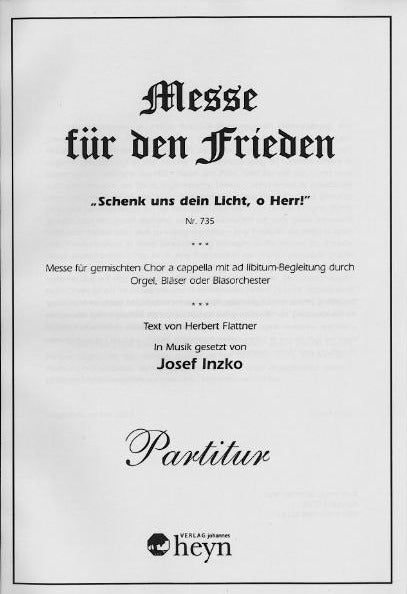 Messe für den Frieden Cover