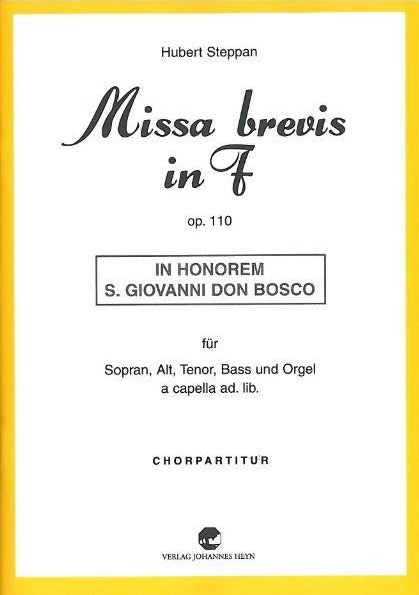 Missa brevis in F Cover