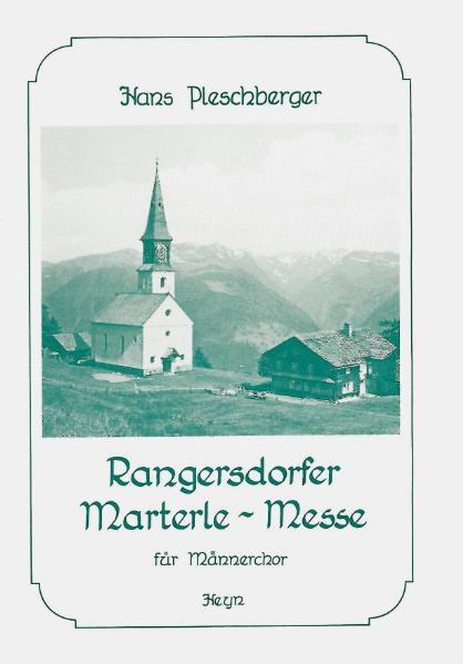 Rangersdorfer Marterle Messe Männer Cover