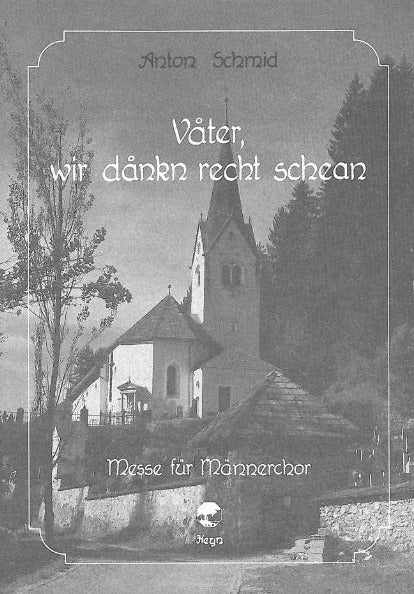 Våter  wir dånkn recht schean Männerchor Cover